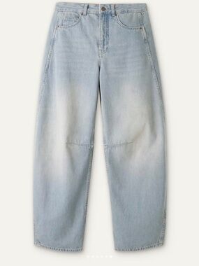 Me+em Women's Barrel-Leg Mid-Rise Denim Jeans Size 32
